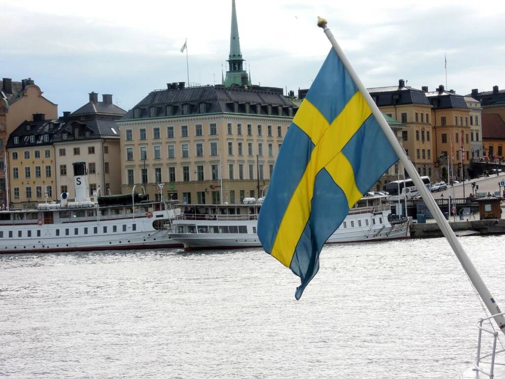 Fahne Schweden, Stockholm, © Peter Sitte (14.08.2013) 