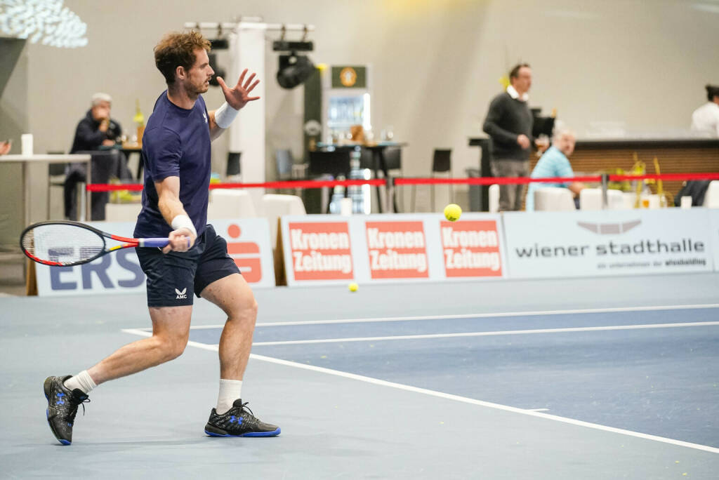 Andy Murray am Trainingscourt in der Wiener Stadthalle (© e-motion/Bildagentur Zolles KG/Christian Hofer), © Aussendung (24.10.2021) 