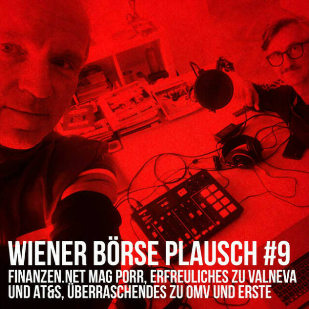 https://open.spotify.com/episode/5fLutl3ATzLp6OF7YM9tWw
Wiener Börse Plausch #9: finanzen.net mag Porr, Erfreuliches zu Valneva und AT&S, Überraschendes zu OMV und Erste - Team drajc, das sind die Börse Social Network Eigentümer Christian Drastil und Josef Chladek, quatscht in „Wiener Börse Plausch #9“ wieder über das aktuelle Geschehen in Wien. Die November-Folgen vom Wiener Börse Plausch sind präsentiert von der Rosinger Group, die sich mit einem Angebot an Listing-Interessierte UnternehmerInnen richtet. Gesprochen wird heute über Porr, Valneva, AT&S, VST, Tipps zu Palfinger und OMV bzw. auch (für uns) Überraschendes zu OMV und Erste Group. Weiters gibt es eine neue Drajc(Tragedy)-Version. (01.11.2021) 