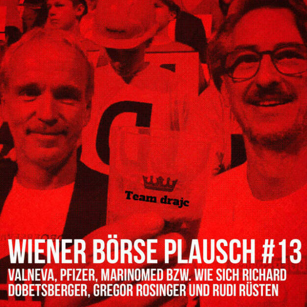 https://open.spotify.com/episode/14v2X2pc8laJQh2sk2XPJw
Wiener Börse Plausch #13: Valneva, Pfizer, Marinomed bzw. wie sich Richard Dobetsberger, Gregor Rosinger und Rudi rüsten - Team drajc, das sind die Börse Social Network Eigentümer Christian Drastil und Josef Chladek, quatscht in „Wiener Börse Plausch #13“ wieder über das aktuelle Geschehen in Wien. Gesprochen wird heute über ein ATX-Sample, Trader-Sporttraining für wikifolio, den neuen Mitarbeiter Rudi, weiters Valneva, Marinomed und Pfizer sowie Rüstungsaktien. Die November-Folgen vom Wiener Börse Plausch sind präsentiert von der Rosinger Group, die sich mit einem Angebot an Listing-Interessierte UnternehmerInnen richtet und einen Rekord im Rosgix feiern kann.   Erwähnt werden:  -  Rosgix  https://www.wienerborse.at/indizes/aktuelle-indexwerte/anpassungen/?ISIN=AT0000A1YXV6 - wikifolio-Trader Ritschy Dobetsberger https://www.wikifolio.com/de/at/p/ritschy?tab=wikifolios  - Der Österreichische Nachhaltigkeitspodcast #12 (OeKB2): https://boersenradio.at/page/brn/39611  Risikohinweis: Die hier veröffentlichten Gedanken sind weder als Empfehlung noch als ein Angebot oder eine Aufforderung zum An- oder Verkauf von Finanzinstrumenten zu verstehen und sollen auch nicht so verstanden werden. Sie stellen lediglich die persönliche Meinung der Podcastmacher dar. Der Handel mit Finanzprodukten unterliegt einem Risiko. Sie können Ihr eingesetztes Kapital verlieren. (08.11.2021) 