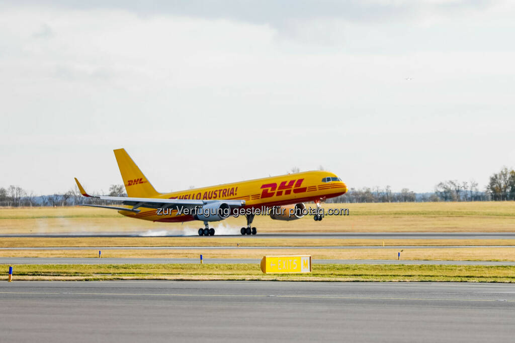 DHL Express sagt: „Servus Austria!“ – Jungfernflug der neuen Cargo-Fluglinie DHL Air Austria, Fotocredit:Christian Husar, © Aussender (09.11.2021) 