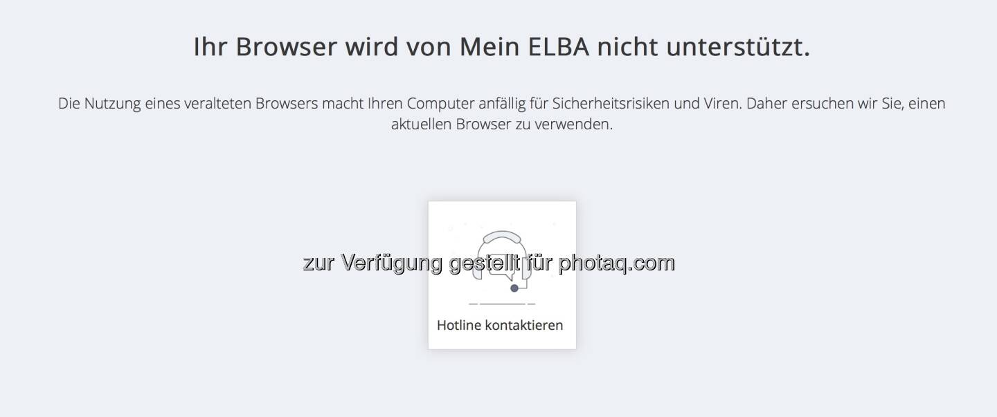 Ihr Browser wird von ELBA nicht unterstützt