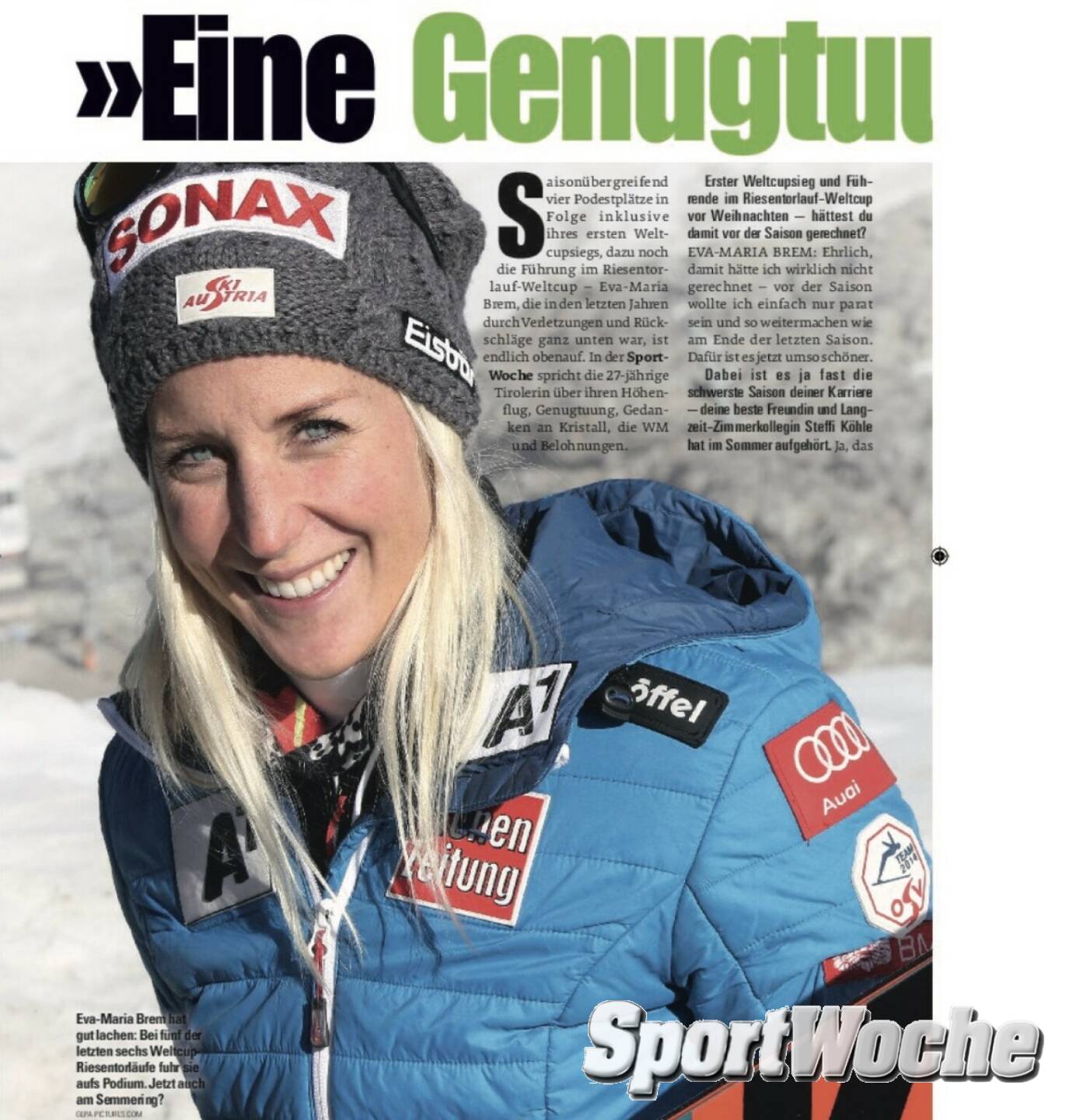 29.11.2021: Heute vor 7 Jahren feierte @evamariabrem ihren 1. #weltcupsieg (#riesentorlauf @aspensnowmass ) #oesv @fisalpine #sportwoche 