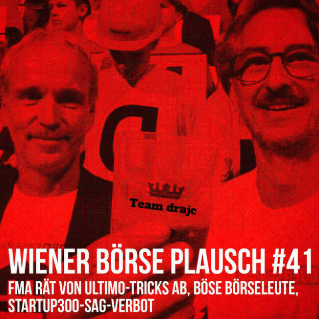 https://open.spotify.com/episode/2Bh5FTFbQgWppH1Rn3ZVTM
Wiener Börse Plausch #41: FMA rät von Ultimo-Tricks ab, böse Börseleute, startup300-Sag-Verbot - <br><p>Team drajc, das sind die Börse Social Network Eigentümer Christian Drastil und Josef Chladek, quatscht in Wiener Börse Plausch #41 wieder über das aktuelle Geschehen in Wien. Heute sprechen wir über <strong>S Immo</strong>, <strong>Immofinanz</strong>, <strong>VIG</strong>, <strong>S&T</strong>. Dazu ein Versprechen, dass wir in der kommenden Woche das Wort <strong>startup300</strong> nicht sagen, Nennungen von Börseleuten in <strong>„Best of Böse“</strong> vom Falter, <strong>dra</strong> weiss über <strong>jc</strong> und ein <strong>Weihnachtssong</strong> für <strong>Bettina Schragl</strong>.</p>
<p><em>Die Dezember-Folgen vom Wiener Börse Plausch sind präsentiert von der <strong>Rosinger Group</strong>, die sich mit einem Angebot an Listing-Interessierte UnternehmerInnen richtet und einen Rekord im Rosgix feiern kann.</em></p>
<p><em>Risikohinweis: Die hier veröffentlichten Gedanken sind weder als Empfehlung noch als ein Angebot oder eine Aufforderung zum An- oder Verkauf von Finanzinstrumenten zu verstehen und sollen auch nicht so verstanden werden. Sie stellen lediglich die persönliche Meinung der Podcastmacher dar. Der Handel mit Finanzprod ukten unterliegt einem Risiko. Sie können Ihr eingesetztes Kapital verlieren.</em></p> (23.12.2021) 