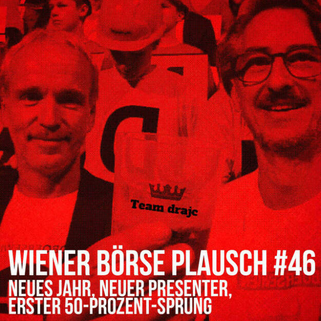 https://open.spotify.com/episode/5pBqibIkmDsEE5wVQO1LNa
Wiener Börse Plausch #46: Neues Jahr, neuer Presenter, erster 50-Prozent-Sprung - <br><p>Team drajc, das sind die Börse Social Network Eigentümer Christian Drastil und Josef Chladek, quatscht in Wiener Börse Plausch #46 wieder über das aktuelle Geschehen in Wien. Heute geht es um den Jahresstart, <strong>Firestarter</strong> und <strong>Ride the Bullet</strong>, einen neuen <strong>Presenter</strong> für diesen Podcast und einen <strong>50-Prozent-Sprung</strong> heute.</p>
<p><em>Die Jänner-Folgen vom Wiener Börse Plausch sind präsentiert von.Wienerberger, CEO Heimo Scheuch hat sich im Q4 ebenfalls unter die Podcaster gemischt: <a href=https://open.spotify.com/show/5D4Gz8bpAYNAI6tg7H695E?si=965f25f6ab8341c9>https://open.spotify.com/show/5D4Gz8bpAYNAI6tg7H695E?si=965f25f6ab8341c9</a> .</em></p>
<p><em><strong>Risikohinweis</strong>: Die hier veröffentlichten Gedanken sind weder als Empfehlung noch als ein Angebot oder eine Aufforderung zum An- oder Verkauf von Finanzinstrumenten zu verstehen und sollen auch nicht so verstanden werden. Sie stellen lediglich die persönliche Meinung der Podcastmacher dar. Der Handel mit Finanzprod ukten unterliegt einem Risiko. Sie können Ihr eingesetztes Kapital verlieren.</em></p> (03.01.2022) 