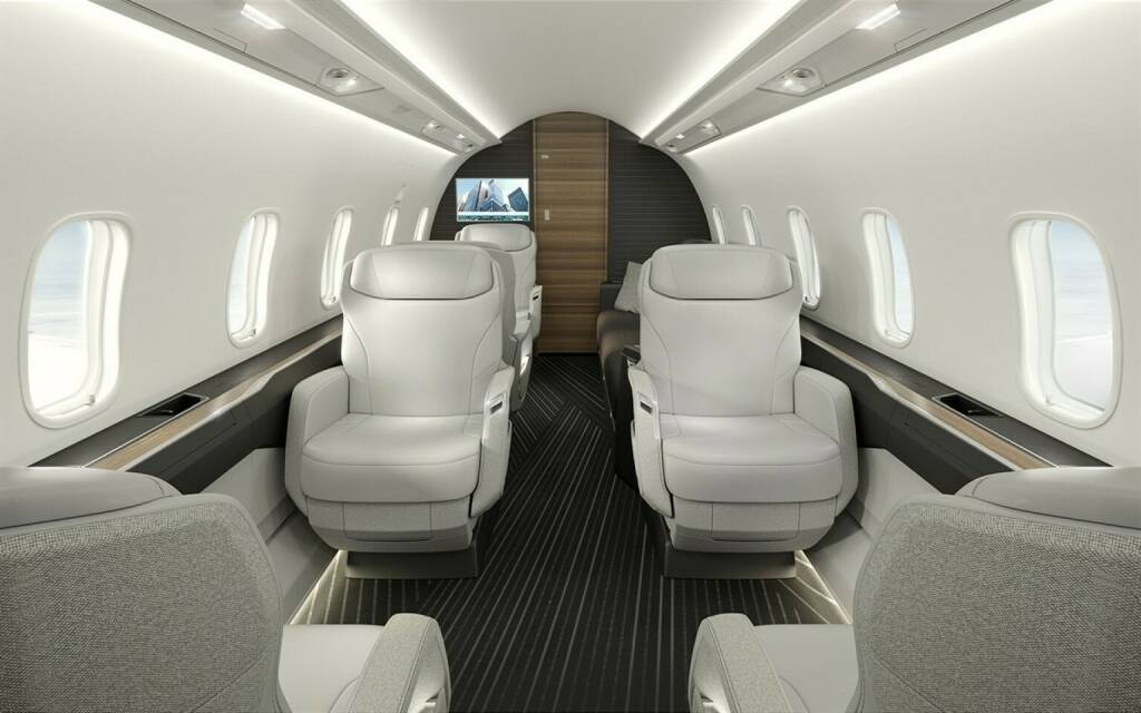 Challenger 3500 Kabine: Als langjähriger Technologiepartner von Bombardier im Challenger-Programm ist FACC nun auch für die Entwicklung und Produktion von Kabinenelementen der neuen Challenger 3500 verantwortlich. © Bombardier Inc., © Aussendung (21.01.2022) 