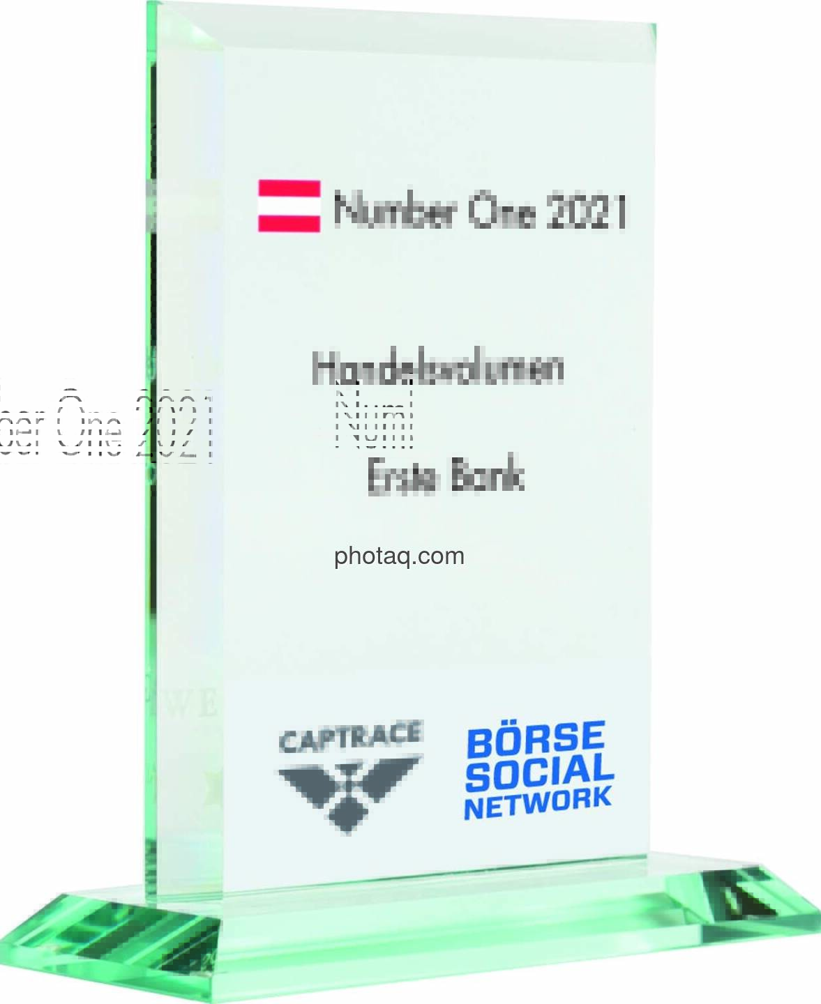 Number One Awards 2021 - Handelsvolumen Erste Bank