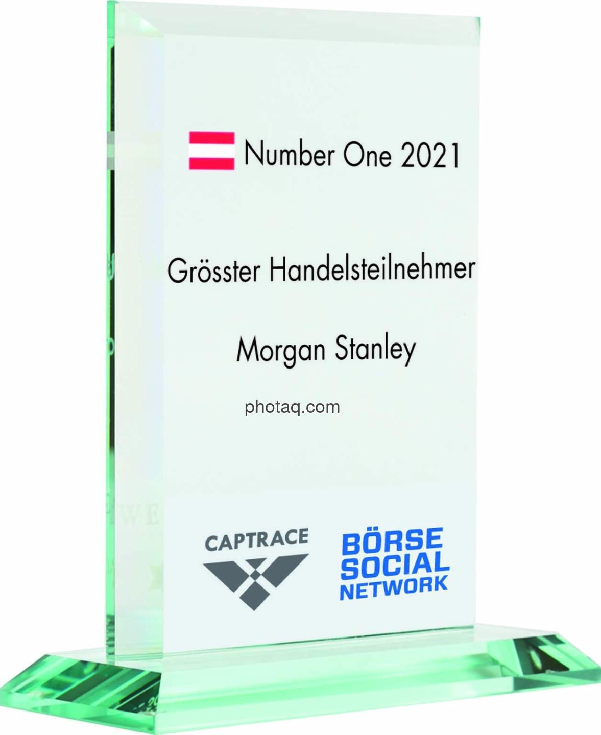 Number One Awards 2021 - Grösster Handelsteilnehmer Morgan Stanley