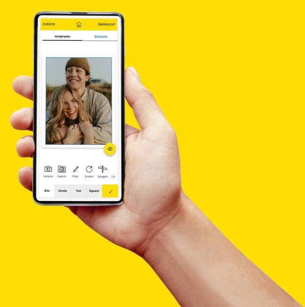 Österreichische Post AG: Post KartenStudio: Neue App für Versand von Gruß- und Postkarten; Credit: Post, © Aussender (07.02.2022) 