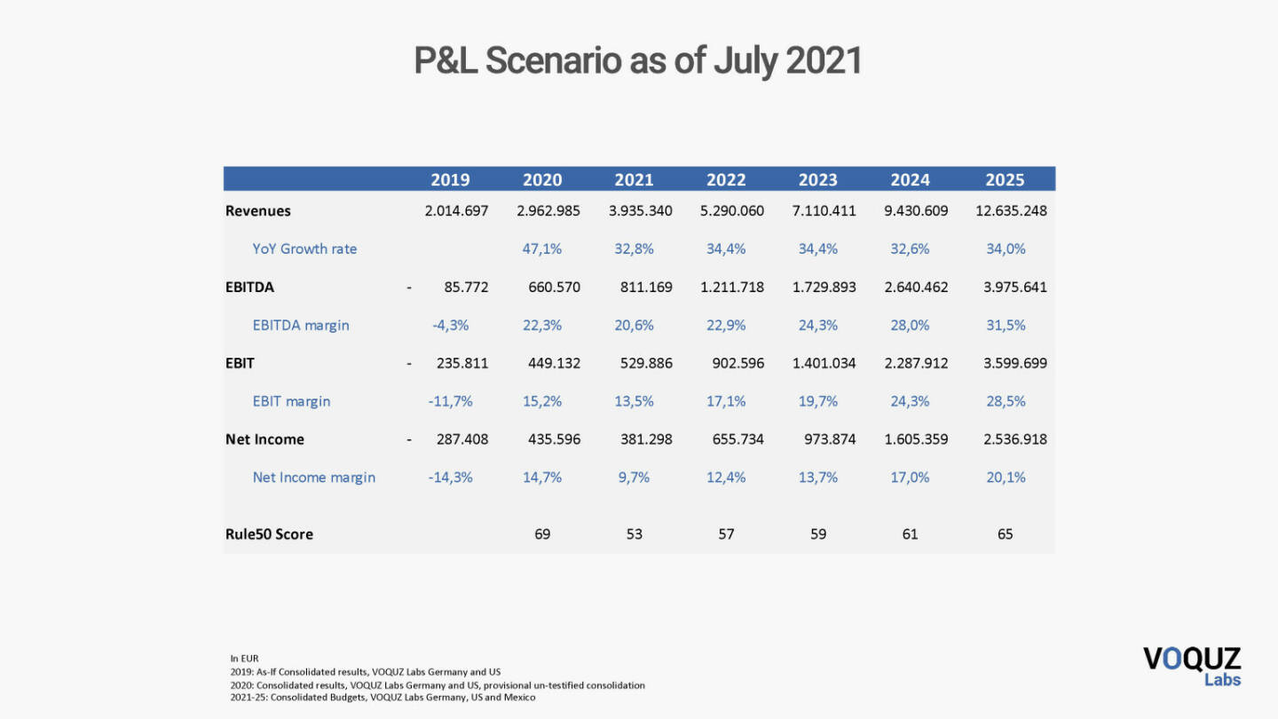 Voquz Labs - P&L Scenario