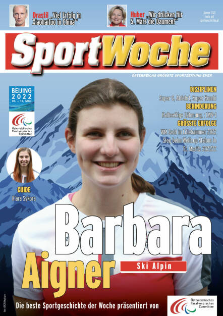 Barbara Aigner - Disziplinen Super G, Abfahrt, Super Kombi, Behinderung Halbseitige Lähmung, : LW9-1, Größte Erfolge  WM Gold in Lillehammer 2022, Sieg beim Weltcup Slalom in St. Moritz 2021/22
 (18.02.2022) 