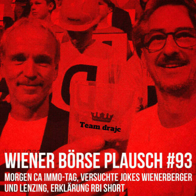 https://open.spotify.com/episode/7aOpPf9yKpTlUIM2gX0Q0p
Wiener Börse Plausch #93: Morgen CA Immo-Tag, versuchte Jokes Wienerberger und Lenzing, Erklärung RBI Short - <p>Team drajc, das sind die Börse Social Network Eigentümer Christian Drastil und Josef Chladek, quatscht im Wiener Börse Plausch #93 auch heute mit einem dra-Solo: Es geht zunächst um den Fast-Rekordtag gestern, weiters versuchte Scherze bei Wienerberger und Lenzing, dann Verbund, Marinomed, CA Immo. Weiters: Thomas Freisinger erklärt, mit welchen Produkten er die erfolgreichen Shorts auf Biontech, RBI und LVMH umgesetzt hat.</p><br/><p>Erwähnt werden:</p><br/><ul><li>wikifolio Mayer Freisinger Investment <a href=https://www.wikifolio.com/de/at/w/wf00mfim50 rel=nofollow>https://www.wikifolio.com/de/at/w/wf00mfim50</a></li><li>Biontech: <a href=https://www.sg-zertifikate.de/retail/Products-ProductSearchQuick/q-DE000SH4L6N4 rel=nofollow>https://www.sg-zertifikate.de/retail/Products-ProductSearchQuick/q-DE000SH4L6N4</a><br/><a href=https://www.sg-zertifikate.de/product-details/SH4M6P rel=nofollow>https://www.sg-zertifikate.de/product-details/SH4M6P</a></li><li>RBI: <a href=https://www.sg-zertifikate.de/product-details/SH5P71 rel=nofollow>https://www.sg-zertifikate.de/product-details/SH5P71</a></li><li>LVMH: <a href=https://www.sg-zertifikate.de/product-details/SH3BZA rel=nofollow>https://www.sg-zertifikate.de/product-details/SH3BZA</a></li></ul><br/><p>Die 2022er-Folgen vom Wiener Börse Plausch sind präsentiert von Wienerberger, CEO Heimo Scheuch hat sich im Q4 ebenfalls unter die Podcaster gemischt: <a href=https://open.spotify.com/show/5D4Gz8bpAYNAI6tg7H695E rel=nofollow>https://open.spotify.com/show/5D4Gz8bpAYNAI6tg7H695E</a> . Co-Presenter im März ist Trockeneis-online.com, siehe auch die überarbeitete <a href=https://boersenradio.at rel=nofollow>https://boersenradio.at</a><br/>Der Theme-Song, der eigentlich schon aus dem Jänner stammt und spontan von der Rosinger Group supportet wurde: Sound &amp; Lyrics unter <a href=https://boersenradio.at/page/podcast/2734/ rel=nofollow>https://boersenradio.at/page/podcast/2734/</a> .</p><br/><p>Risikohinweis: Die hier veröffentlichten Gedanken sind weder als Empfehlung noch als ein Angebot oder eine Aufforderung zum An- oder Verkauf von Finanzinstrumenten zu verstehen und sollen auch nicht so verstanden werden. Sie stellen lediglich die persönliche Meinung der Podcastmacher dar. Der Handel mit Finanzprodukten unterliegt einem Risiko. Sie können Ihr eingesetztes Kapital verlieren.</p> (10.03.2022) 