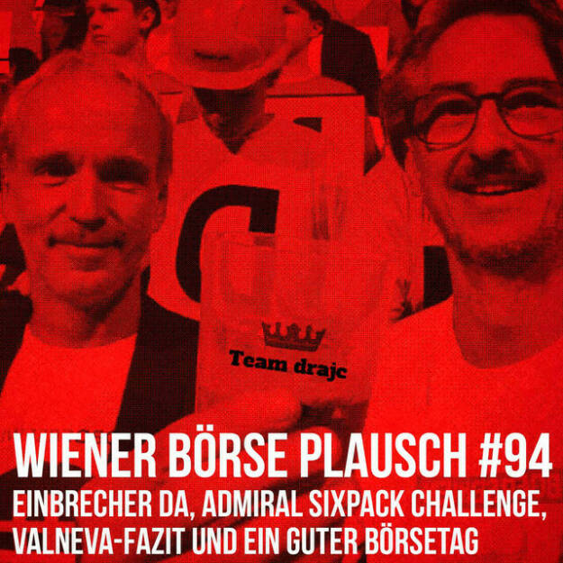 https://open.spotify.com/episode/2q9lUcXPuk890Vk7BtdXrE
Wiener Börse Plausch #94: Einbrecher da, Admiral Sixpack Challenge, Valneva-Fazit und ein guter Börsetag - <p>Team drajc, das sind die Börse Social Network Eigentümer Christian Drastil und Josef Chladek, quatscht im Wiener Börse Plausch #94 auch heute mit einem dra-Solo: Gestern wurde im Haus des Redaktionsbüros eingebrochen und viele Keller aufgebrochen, unserer blieb verschont, weiters die Börsianer-Herausforderung namens &#34;Admiral Sixpack Challenge“, ein Valneva-Fazit , Post, Wienerberger, Lenzing, ein RBI-Shorter und vor allem ein starker Börsefreitag.</p><br/><p>Erwähnt werden:</p><br/><ul><li>Sportgeschichte.at-Podcast mit Hans Huber zur Admiral Bundesliga: <a href=https://boersenradio.at/page/podcast/2749/ rel=nofollow>https://boersenradio.at/page/podcast/2749/</a></li><li>Admiral Sixpack Challenge <a href=https://www.admiral-bundesliga.at/sixpack/ rel=nofollow>https://www.admiral-bundesliga.at/sixpack/</a></li></ul><br/><p>Die 2022er-Folgen vom Wiener Börse Plausch sind präsentiert von Wienerberger, CEO Heimo Scheuch hat sich im Q4 ebenfalls unter die Podcaster gemischt: <a href=https://open.spotify.com/show/5D4Gz8bpAYNAI6tg7H695E rel=nofollow>https://open.spotify.com/show/5D4Gz8bpAYNAI6tg7H695E</a> . Co-Presenter im März ist Trockeneis-online.com, siehe auch die überarbeitete <a href=https://boersenradio.at rel=nofollow>https://boersenradio.at</a><br/>Der Theme-Song, der eigentlich schon aus dem Jänner stammt und spontan von der Rosinger Group supportet wurde: Sound &amp; Lyrics unter <a href=https://boersenradio.at/page/podcast/2734/ rel=nofollow>https://boersenradio.at/page/podcast/2734/</a> .</p><br/><p>Risikohinweis: Die hier veröffentlichten Gedanken sind weder als Empfehlung noch als ein Angebot oder eine Aufforderung zum An- oder Verkauf von Finanzinstrumenten zu verstehen und sollen auch nicht so verstanden werden. Sie stellen lediglich die persönliche Meinung der Podcastmacher dar. Der Handel mit Finanzprodukten unterliegt einem Risiko. Sie können Ihr eingesetztes Kapital verlieren.</p> (11.03.2022) 