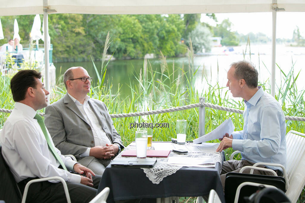 Miro Mitev, Roland Meier (iq-Foxx), Christian Drastil, © finanzmarktfoto.at/Martina Draper (20.08.2013) 