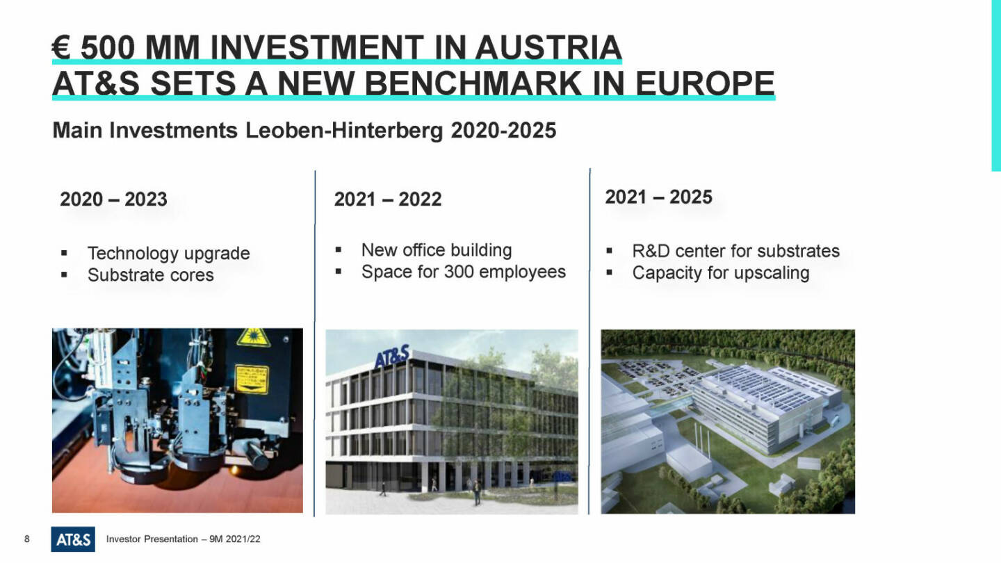 AT&S - € 500 MM investment in Austria 