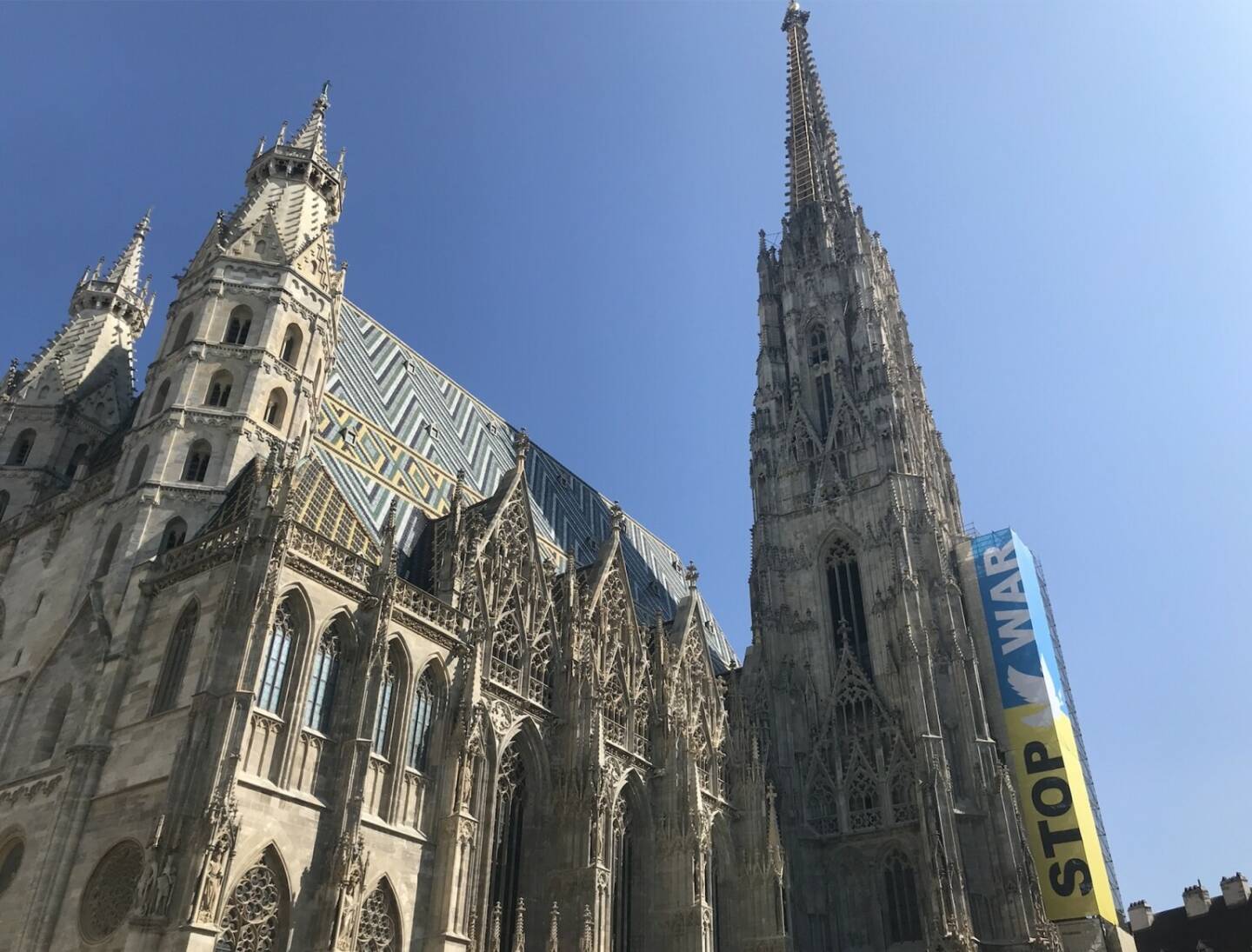 Wien Stephansdom Ukraine Stop War Krieg