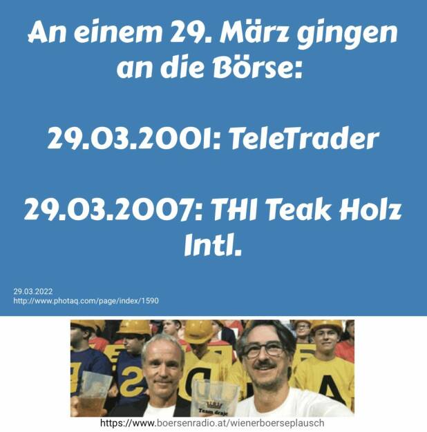 Teletrader THI Teak Holz #boersegeschichte : #ipos  von @tele.trader und @THI #teakholz #wienerbörse  (29.03.2022) 