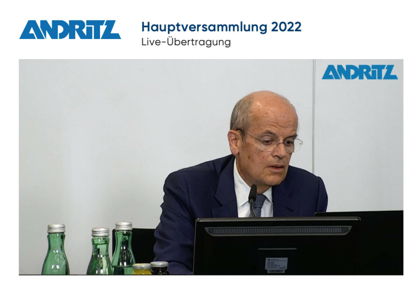 Andritz-HV 2022: CEO Wolfgang Leitner wechselt in den Aufsichtsrat, Foto: Screenshot