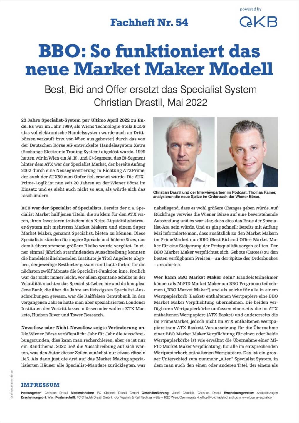 Fachheft 54 - BBO: So funktioniert das neue Market Maker Modell