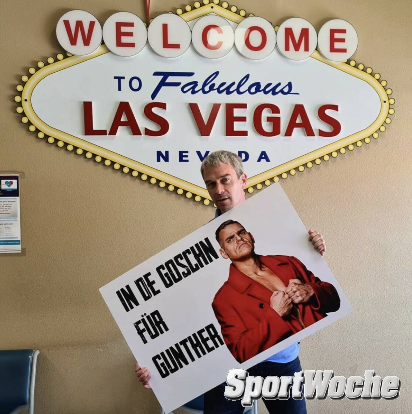 30.06.2022: Das Team von #InDeGoschn ist auf Dienstreise nach Las Vegas gegangen und wartet auf den WWE Intercontinental Champion @gunther_aut bei Money in the Bank 