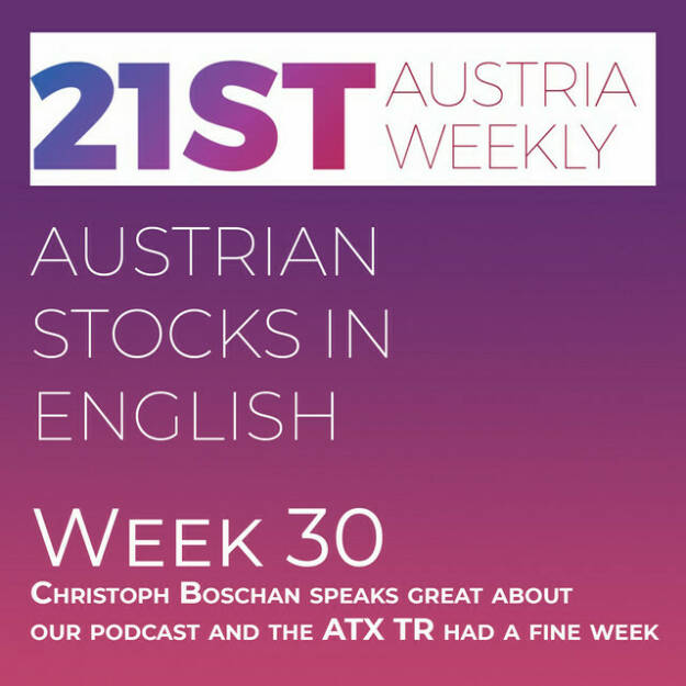 https://open.spotify.com/episode/3TJERHbimp4qikbszWnTrc
Austrian Stocks in English: Christoph Boschan speaks great about our podcast and the ATX TR had a fine week - <p>Welcome to &#34;Austrian Stocks in English - presented by Palfinger&#34;, the new and weekly english spoken Summary for the Austrian Stock Market, positioned every Sunday in the mostly german languaged Podcast &#34;Christian Drastil - Wiener Börse, Sport Musik und mehr&#34; (http://www.christian-drastil.com/podcast). In week 30 we saw a strong ATX TR, which gained p2,92% to 6.389,73 points.  These were the best-performers this week: Amag 12,72% in front of RBI 11,67% and Andritz 8,53%. And the following stocks performed worst: Warimpex -5,39% in front of AT&amp;S -4,89% and Zumtobel -1%. Congratulations to Pierer Mobility who won the 12th Stock Market Tournament. News came from Erste Group, Addiko Bank, Verbund (2), OMV (2), Wienerberger, Petro Welt Technologies, Palfinger, Andritz and ams Osram. </p><br/><p>And finally thanks to Vienna Stock Exchange CEO Christoph Boschan, who talked in our Podcast (German spoken, listen hear: <a href=https://boersenradio.at/page/playlist/2068 rel=nofollow>https://boersenradio.at/page/playlist/2068</a>) about his vita and found nice words on LinkedIn for us: &#34;Christian, you’re one of the top influencers for topics concerning Wiener Boerse and I’m impressed by the massive amount of creativity you demonstrate regularly. Thanks for the several years of cooperation and your loyalty to our market.&#34;</p> (31.07.2022) 