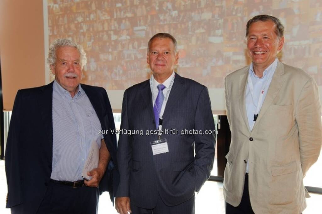 Wolf Klammerth (Wietersdorfer & Peggauer Zementwerke GmbH), Friedrich Spritzey (Partner der SOT in Graz), Wilhelm Rasinger (IVA Interessenverband für Anleger), © SOT Süd-Ost Treuhand  (27.08.2013) 