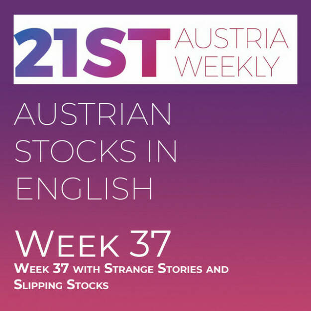 https://open.spotify.com/episode/7oTNBOApz5VSEuUEDfVYe0
Austrian Stocks in English: Week 37 with Strange Stories and Slipping Stocks - <p>Welcome to &#34;Austrian Stocks in English - presented by Palfinger&#34;, the new and weekly english spoken Summary for the Austrian Stock Market, positioned every Sunday in the mostly german languaged Podcast &#34; Christian Drastil - Wiener Börse, Sport Musik und Mehr“ . Week 37 was again a not so good week for ATX TR, which lost 1,58 percent to 6.149,68 points. Top-Performer was Warimpex, the Company is in the middle of a strange story, and at the end of the list we found this AT&amp;S. News came from UBM, Vienna Airport, OMV, Palfinger, Semperit, Valneva and Pierer Mobility.</p> (18.09.2022) 