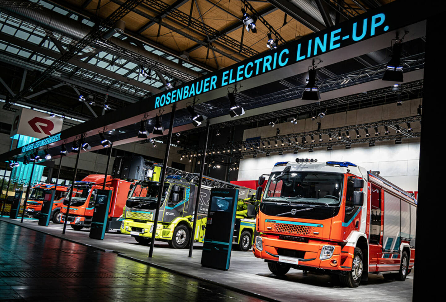 Kommunales Electric Line-Up von Rosenbauer auf der Interschutz 2022 in Hannover, Credit: Rosenbauer