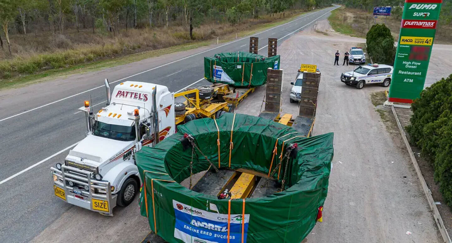 Andritz, Ankunft der ersten Komponenten: Das Kidston Pumped Storage Hydro Project (K2-Hydro) mit einer Leistung von 250 MW ist das erste Pumpspeicherkraftwerk in Australien seit über 40 Jahren, das erste, das privat entwickelt wurde, und die drittgrößte Stromspeicheranlage des Landes. Credit: Andritz