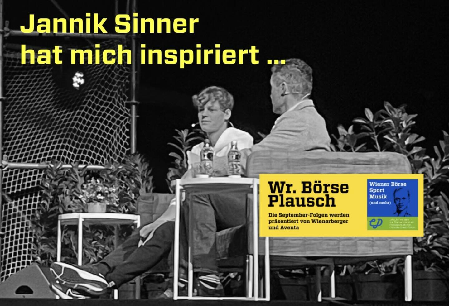 Jannik Sinner hat mich bei Fifteen Seconds Sports in der Stadthalle (im Rahmen der Erste Bank Open) sehr inspiriert. Dies und mehr in Folge S3/32 der Wiener Börse Pläusche im Rahmen von http://www.christian-drastil.com/podcast . 