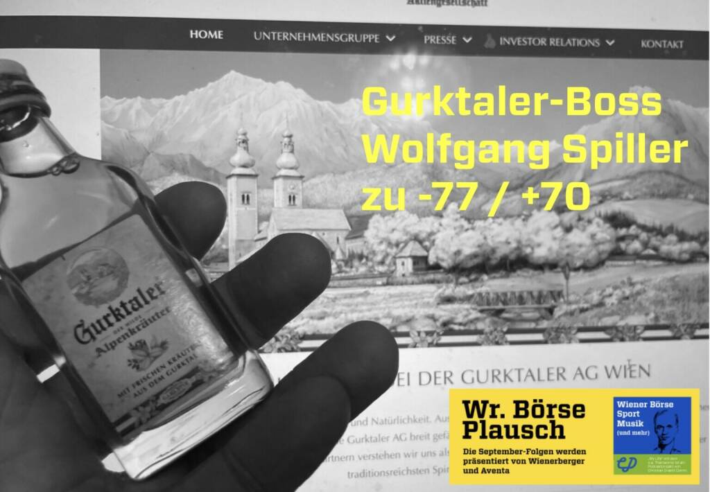 Gurktaler-Boss Wolfgang Spiller zu -77 / +70. Dies und mehr in Folge S3/40 der Wiener Börse Pläusche im Rahmen von http://www.christian-drastil.com/podcast .  (07.11.2022) 
