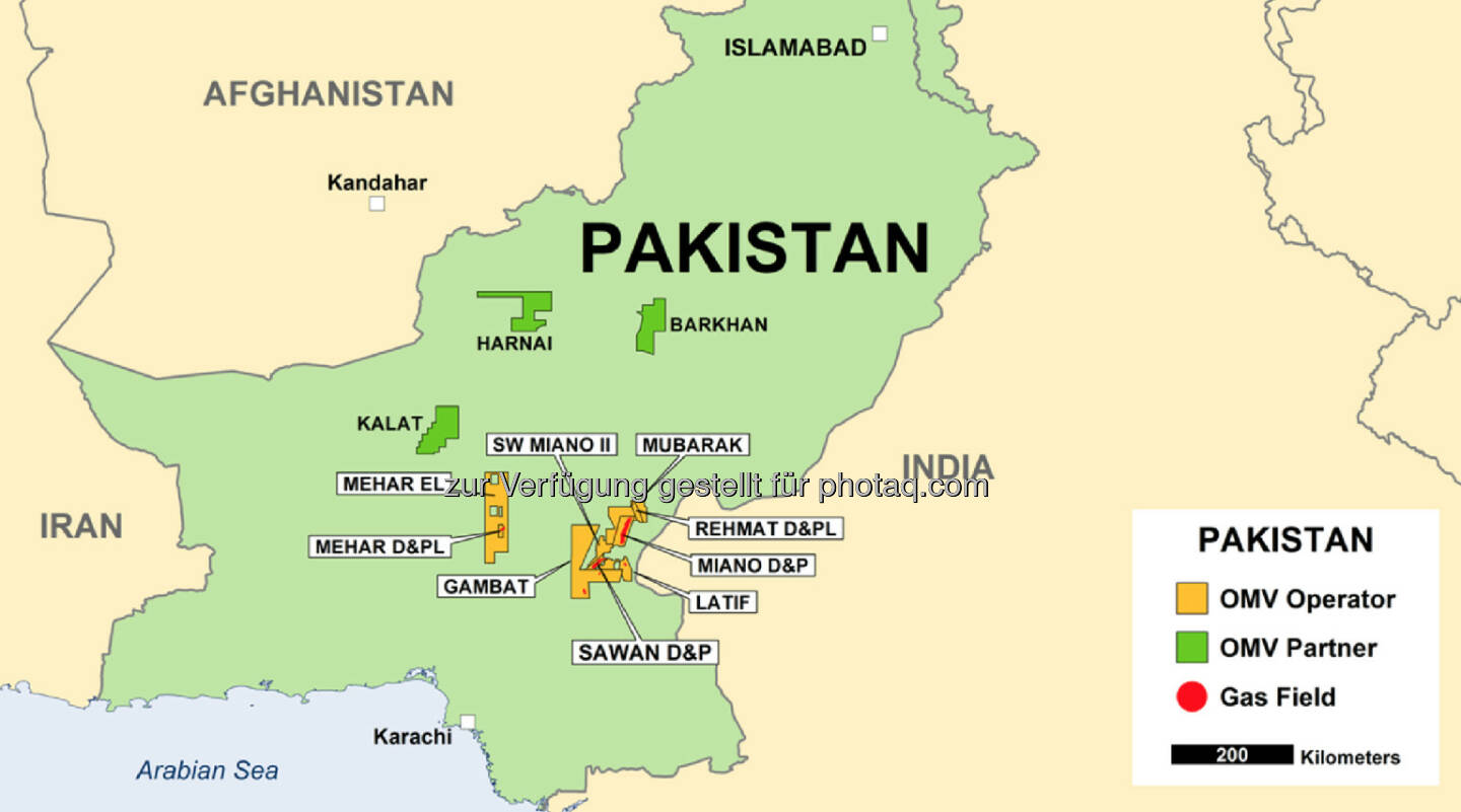 Grafik: OMV Fund von Erdgas und Kondensat im Mehar-Block, Pakistan (c) OMV