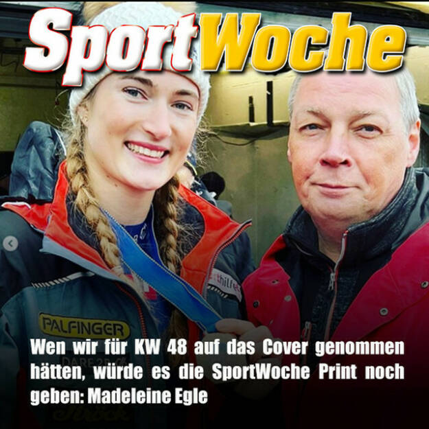 https://open.spotify.com/episode/4KKRyGrjKhlzbCJkMAtgPw
SportWoche & Sportgeschichte Ö Podcast: Madeleine Egle am virtuellen KW 48 Cover, Vintage u.a. zu Schlierenzauers 1. Sieg - Willkommen zum SportWoche- und Sportgeschichte-Podcast für die Kalenderwoche 48. Hier wollen wir sowohl Gegenwart als auch Vergangenheit des österreichischen Sports saisongerecht Revue passieren lassen. Presenter auf diesem neuen Spielfeld ist foreus.at , deren Spielfeld wiederum die Challenges aus dem Cyberbereich, dem Deep- und Darknet, sind.<br/>Seit der Vorwoche stelle ich mir die Frage, wen hätte ich aufs Cover genommen, wenn es die SportWoche Print noch gäbe: Diesmal fiel die Entscheidung auf Madeleine Egle stellvertretend für die Rodler:innen, die in Igls 8 von 8 Rennen gewonnen haben, Palfinger war sehr präsent und Palfinger-Marketer Hannes Roither und Madeleine Egle bilden unser Podcast-Icon-Cover. Auch Biathletin Lisa Hauser hätte sich ein Cover verdient mit ihrem Sprint-Sieg in Kontiolathi. Das meiste tat sich in Lillehammer, erfolgreich waren die Skispringerinnen Eva Pinkelnig und Marita Kramer. Noch nicht so gut läuft es für die Langläufer:innen. Ski alpin muss man vor allem Conny Hütter loben. Fussball habe ich was zu Belgien und unaufmerksamen Handelsteilnehmern. News gibt es auch aus dem Tischtennis, Volleyball, Handball und Basketball. <br/>Für die KW 48 Vintage erwähne ich u.a. Andreas Goldberger, Eva-Maria Brem, Anita Wachter, Hermann Maier, Petra Kronberger, Ernst Stojaspal, Gregor Schlierenzauer, Olga Pall, Franz Klammer, Michaela Dorfmeister, Alexandra Meissnitzer, Christiane Mitterwallner, Norbert Darabos.<br/>https://foreus.at<br/>Foreus-Manager Stefan Embacher im Podcast: https://audio-cd.at/page/podcast/3287 <br/>About: Die Marke, Patent, Rechte und das Archiv der SportWoche wurden 2017 von Christian Drastil Comm. erworben, Mehr unter http://www.sportgeschichte.at . Der neue SportWoche Podcast ist eingebettet in „ Wiener Börse, Sport, Musik (und mehr)“ auf http://www.christian-drastil.com/podcast und erscheint, wie es in Name SportWoche auch drinsteckt, wöchentlich. Bewertungen bei Apple machen mir Freude: https://podcasts.apple.com/at/podcast/christian-drastil-wiener-börse-sport-musik-und-mehr-my -life/id1484919130 .<br/>Unter http://www.sportgeschichte.at/sportwochepodcast sieht man alle Folgen, auch nach Hörer:innen-Anzahl gerankt. (05.12.2022) 