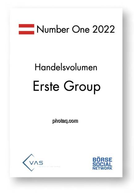 Number One Handelsvolumen: Erste Group, © photaq (05.01.2023) 