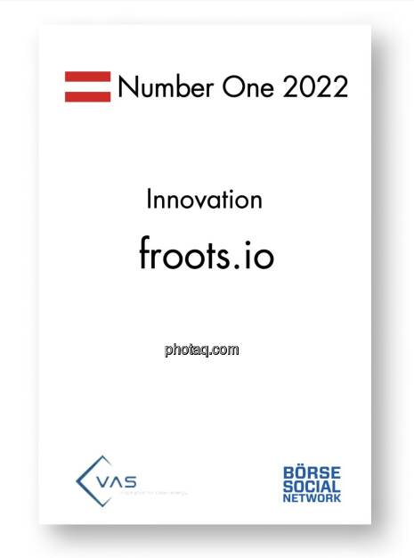 Number One Innovation: froots.io, © photaq (05.01.2023) 