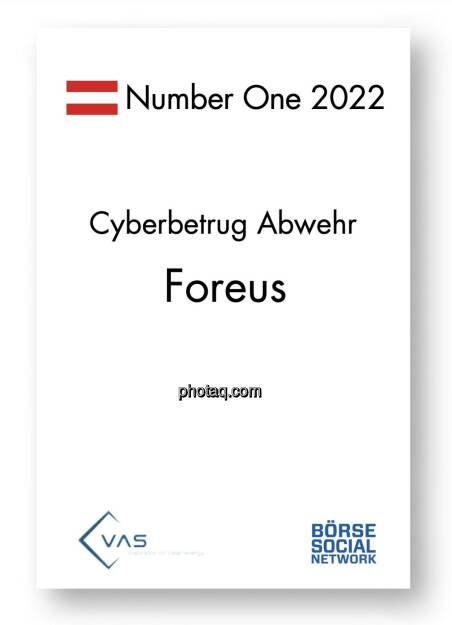 Number One Cybersicherheit: Foreus, © photaq (05.01.2023) 