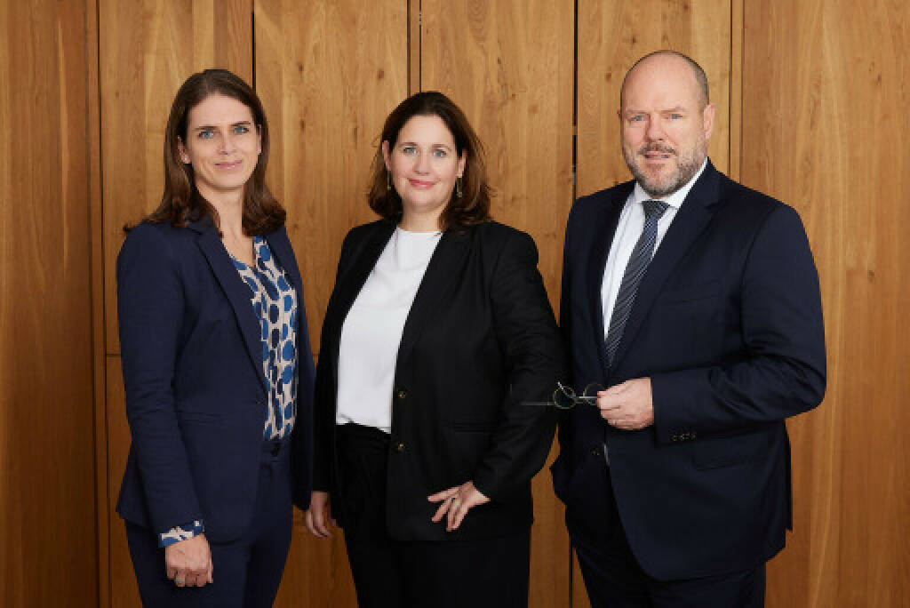 Kapp | Hebein | Partner erweitert Beratungsangebot um Regulatory Affairs und Nachhaltigkeitskommunikation. (v.l.n.r. Michaela Hebein, Marion Göstl-Höllerer, Daniel Kapp). Credit: WERNER STREITFELDER (26.01.2023)