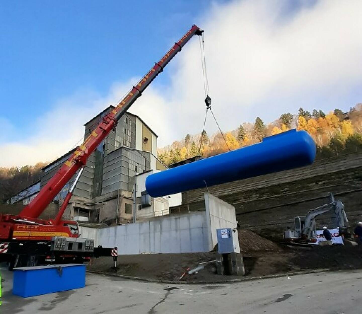 RHI Magnesita: Im Werk Radenthein wird der LPG (Flüssiggas)-Tank in Betrieb genommen. Credit: RHI Magnesita