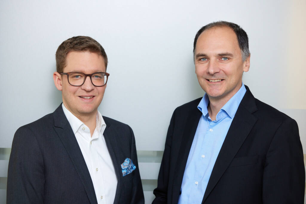 AOP Orphan Pharmaceuticals GmbH: Neue Doppelspitze bei Pharmaunternehmen AOP Health, Mit 19. Jänner 2023 folgten Martin Steinhart und Bernhard Nachbaur Georg Fischer an der Spitze des Unternehmens nach. Credit: AOP Health/Ludwig Schedl (07.02.2023)