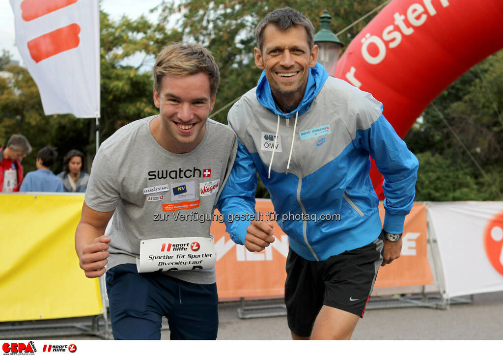 Andreas Oena (AUT) und Michael Buchleitner (Erste Bank). (Foto: GEPA pictures/ Philipp Brem) (03.09.2013) 