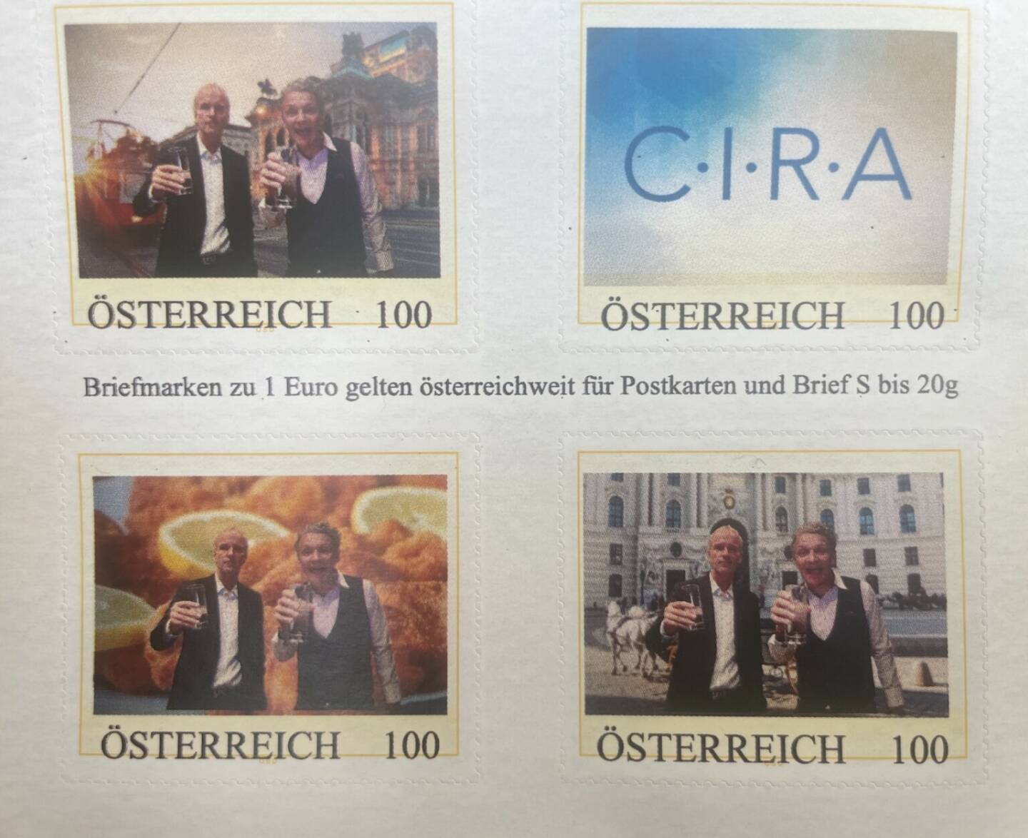 Österreichische Post Briefmarke mit Andreas Posavac