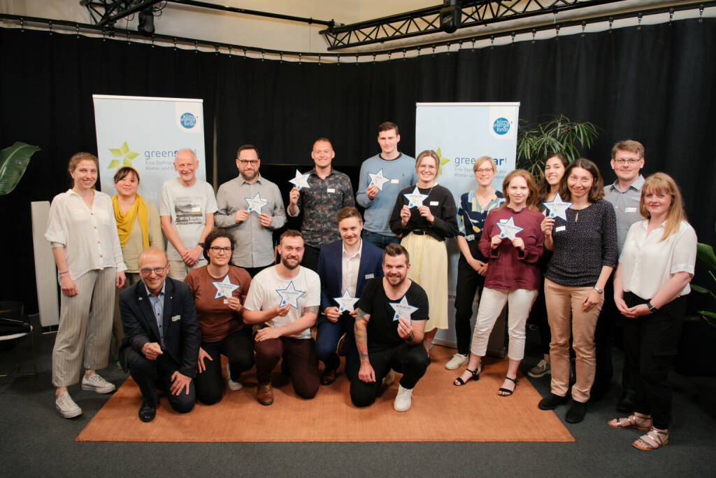 Klima- und Energiefonds: Von mobilen Pflanzen-Destillaten bis Pfand-Versandbeutel: Die „greenstars 2023“: 2nd Cycle, BergWind Seilbahnkraftwerke, Circle One, co2ol catalyst, cobee solutions, InFraReD City, Kesselwerk, MILA Mitmach-Supermarkt, REPS (Road Energy Production System) und Uptraded. Fotocredit:stills&(e)motions-AlexWieselthaler, © Aussendung (24.05.2023)