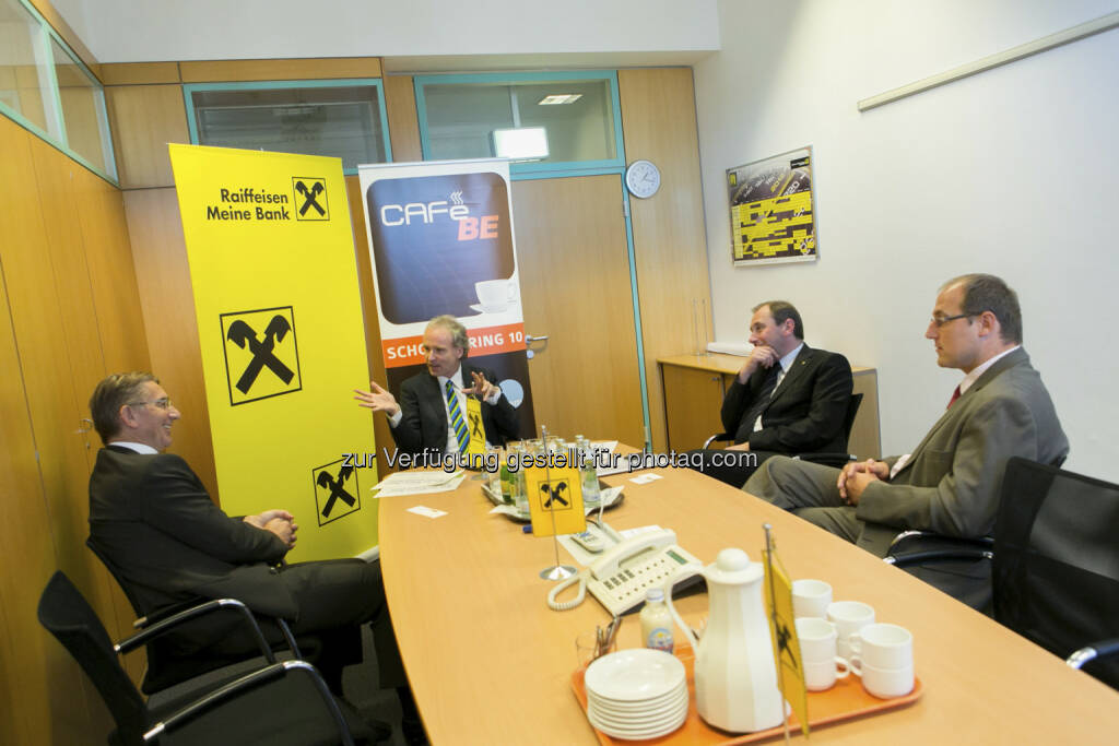 Wolfgang Plasser (CEO Pankl), Christian Drastil (Christian Drastil Comm.), Martin Schaller (Vorstand RLB Steiermark), Siegfried Mader (CEO THI), © Martina Draper für Börse Express (15.12.2012) 