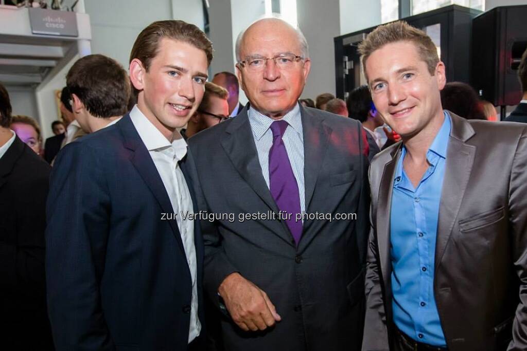 Sebastian Kurz, Claus Raidl, Josef Mantl, © Christian Mikes für JMC (05.09.2013) 