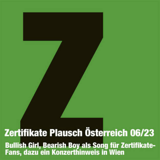 https://open.spotify.com/episode/3nyLxACiiodXlfg9wk4UCu
Zertifikate Plausch Österreich 06/23: Bullish Girl, Bearish Boy als Song für Zertifikate-Fans, dazu ein Konzerthinweis in Wien - <p>In Kooperation mit dem Zertifikate Forum Austria (ZFA) und presented by Raiffeisen Zertifikate, Erste Group, BNP Paribas und dad.at gibt es seit Oktober 2022 monatliche Plausch-Ausgaben zum Zertifikate-Markt in Österreich. Die Juni-Folge ist eine Sonderfolge, da ich gemeinsam mit der Komponistin Felice den Jingle neu interpretiert habe. Warum ich hier mit Felice zusammenarbeite, habe ich in diesem Podcast schon öfter gesagt, wiederhole es aber gerne immer wieder: Einerseits ist sie eine grossartige Sängerin, andererseits die Tochter der früheren ZFA-Verantwortlichen Brigitte Dudli und noch dazu gibt sie am 6. Juli ein Konzert im Lokal Frau Mayer am Rudolfsplatz 12 in der Inneren Stadt in Wien. Wem die Adresse bekannt vorkommt: Richtig, das Lokal hiess früher &#34;Das Heinz&#34; und Heinz wiederum ist Heinz Karasek, der 1. Vorstand im Zertifikate Forum Austria war und wir haben dort früher oft Branchenfeste gefeiert. Am 6.Juli werden wir uns ebenfalls treffen und darüber rede ich in dieser Folge mit Felice. Und den Song gibt es natürlich extra zu hören. <br/><br/>&#34;Bullish Girl, Bearish Boy <br/><br/>(Music/Lyrics by Felice/CD - Hören: <a href=https://audio-cd.at/page/podcast/4429 target=_blank>https://audio-cd.at/page/podcast/4429</a> )<br/><br/>Structures are<br/><br/>my Best Friends<br/><br/>Customized <br/><br/>from Start to End<br/><br/>Market linked <br/><br/>Instruments<br/><br/>Zero Bonds <br/><br/>pimped with Options then<br/><br/>ZFA, wow I want you<br/><br/>Certificates are my Tool<br/><br/>Bonus, Express<br/><br/>Cash or Share is also cool<br/><br/>Turbos, Warrants, Baby<br/><br/>Participating Notes<br/><br/>are my Investment Lady<br/><br/>with Yield Enhancement Codes<br/><br/>Am I a bullish girl?<br/><br/>am I a bearish boy?<br/><br/>It does´nt matter at all<br/><br/>Structures you are my toy&#34;<br/><br/>Bilder zur Aufnahme samt Flyer Konzert bei Frau Mayer: <a href=https://www.photaq.com/page/index/4099 target=_blank>https://www.photaq.com/page/index/4099</a><br/><br/><a href=https://fraumayer.at/ target=_blank>https://fraumayer.at/</a><br/><br/>Mehr zu Felice: <a href=https://www.felicedehouwer.com target=_blank>https://www.felicedehouwer.com</a><br/><br/>Der Jingle in der Single-Version: <a href=https://audio-cd.at/page/podcast/3847 target=_blank>https://audio-cd.at/page/podcast/3847</a> <br/><br/>Alle Zertifikate-Podcasts: <a href=https://audio-cd.at/zertifikate target=_blank>https://audio-cd.at/zertifikate</a><br/><br/>ZFA-Newsletter und Infos: <a href=http://www.zertifikateforum.at target=_blank>http://www.zertifikateforum.at</a> <br/><br/>Sonderfolge zum ZFA-Award: <a href=https://audio-cd.at/page/playlist/2534 target=_blank>https://audio-cd.at/page/playlist/2534</a><br/><br/>16 Seiten Fachheft Zertifikate: <a href=https://boerse-social.com/pdf/fachheft56 target=_blank>https://boerse-social.com/pdf/fachheft56</a><br/><br/>Risikohinweis: Die hier veröffentlichten Gedanken sind weder als Empfehlung noch als ein Angebot oder eine Aufforderung zum An- oder Verkauf von Finanzinstrumenten zu verstehen und sollen auch nicht so verstanden werden. Sie stellen lediglich die persönliche Meinung der Podcastmacher dar. Der Handel mit Finanzprodukt en unterliegt einem Risiko. Sie können Ihr eingesetztes Kapital verlieren. Und: Bewertungen bei Apple (oder auch Spotify) machen mir Freude: <a href=https://podcasts.apple.com/at/podcast/audio-cd-at-indie-podcasts-wiener-boerse-sport-musik-und-mehr/id1484919130 target=_blank>https://podcasts.apple.com/at/podcast/audio-cd-at-indie-podcasts-wiener-boerse-sport-musik-und-mehr/id1484919130</a> .</p> (16.06.2023) 