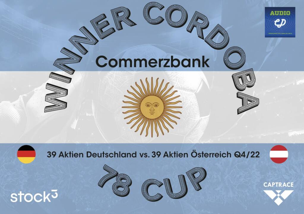 Commerzbank gewinnt den Cordoba 78 Cup zum 45. Geburtstag des 3:2, Presenter waren Audio-CD.at, stock3 und Captrace (23.06.2023) 