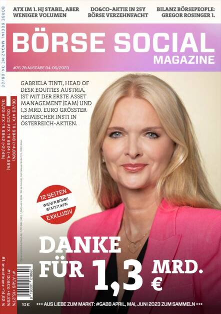 Magazine #76-78 - Danke für 1,3 Mrd. Euro - Gabriela Tinti
 (25.07.2023) 