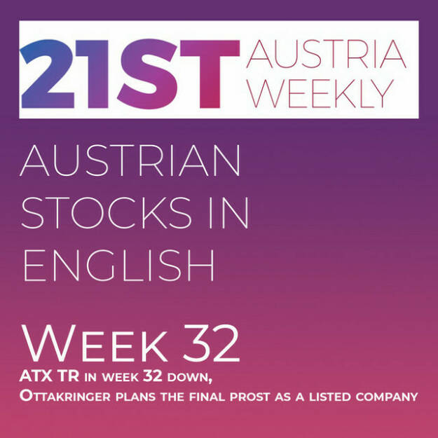 https://open.spotify.com/episode/3q5ScJZL32IFcp5PmOWwoM
Austrian Stocks in English: ATX TR in week 32 down, Ottakringer plans the final prost as a listed company - <p>Welcome  to &#34;Austrian Stocks in English - presented by Palfinger&#34;, the english spoken weekly Summary for the Austrian Stock Market,  positioned every Sunday in the mostly german languaged Podcast &#34;Audio-CD.at Indie Podcasts&#34;- Wiener Börse, Sport Musik und Mehr“ .<br/><br/>The following script is based on our 21st Austria weekly and Week 32 was another bad week for ATX TR which lost 1,65 percent to 6969,6 points. Wienerberger shares dropped 13 percent. Ottakringer announced the final Prost, the company plans to leave the stock market. News came from Andritz, Ottakringer, OMV, Marinomed, voestalpine,, Frequentis, and Rosenbauer spoken by the absolutely smart Alison.<br/><br/><a href=https://boerse-social.com/21staustria target=_blank>https://boerse-social.com/21staustria</a><br/><br/>Please rate my Podcast on Apple Podcasts (or Spotify): <a href=https://podcasts.apple.com/at/podcast/audio-cd-at-indie-podcasts-wiener-boerse-sport-musik-und-mehr/id1484919130 target=_blank>https://podcasts.apple.com/at/podcast/audio-cd-at-indie-podcasts-wiener-boerse-sport-musik-und-mehr/id1484919130</a> .And please spread the word : <a href=https://www.boerse-social.com/21staustria target=_blank>https://www.boerse-social.com/21staustria</a> - the address to subscribe to the weekly summary as a PDF.</p> (13.08.2023) 