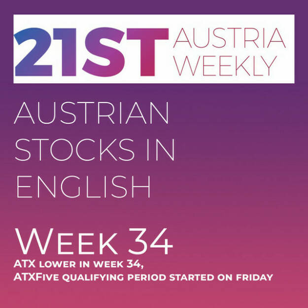 https://open.spotify.com/episode/3fEYdPrZbYbtGzhfuOmdPB
Austrian Stocks in English: ATX lower in week 34, ATXFive qualifying period started on friday - <p>Welcome  to &#34;Austrian Stocks in English - presented by Palfinger&#34;, the english spoken weekly Summary for the Austrian Stock Market,  positioned every Sunday in the mostly german languaged Podcast &#34;Audio-CD.at Indie Podcasts&#34;- Wiener Börse, Sport Musik und Mehr“ .<br/><br/>The following script is based on our 21st Austria weekly and ATX TR went lower in week 34 with ATX falling again in negative year to date area. ATXFive qualifying period started on friday with Erste Group, OMV and Verbund fixed in the next composition and also very good cards for Bawag and Andritz to defend their places, the challenger is voestalpine. News came from Wolftank, UBM (2), Kontron, SBO, Zumtobel, Andritz, EVN, Uniqa and CA Immo, spoken by the absolutely smart Alison.<br/><br/><a href=https://boerse-social.com/21staustria target=_blank>https://boerse-social.com/21staustria</a><br/><br/>Please rate my Podcast on Apple Podcasts (or Spotify): <a href=https://podcasts.apple.com/at/podcast/audio-cd-at-indie-podcasts-wiener-boerse-sport-musik-und-mehr/id1484919130 target=_blank>https://podcasts.apple.com/at/podcast/audio-cd-at-indie-podcasts-wiener-boerse-sport-musik-und-mehr/id1484919130</a> .And please spread the word : <a href=https://www.boerse-social.com/21staustria target=_blank>https://www.boerse-social.com/21staustria</a> - the address to subscribe to the weekly summary as a PDF.</p> (27.08.2023) 