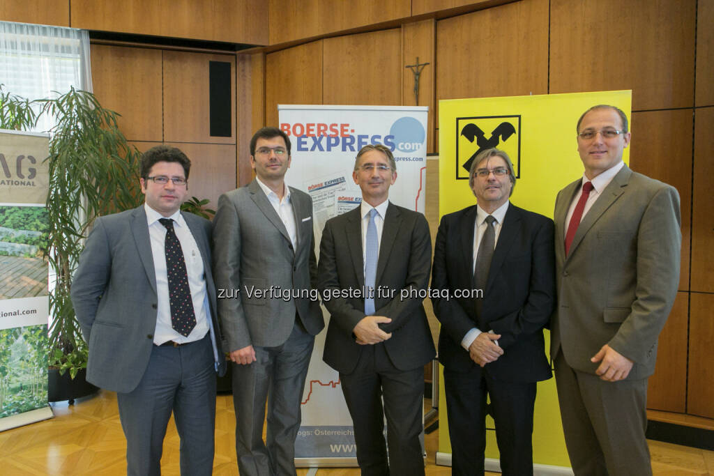 Gerald Wechselauer (Head of IR Amag), Oliver Pokorny (Head of IR Andritz), Wolfgang Plasser (CEO Pankl), Heinz Brandl (Consulting Wertpapiere RLB Steiermark), Siegfried Mader (CEO THI), © Martina Draper für Börse Express (15.12.2012)